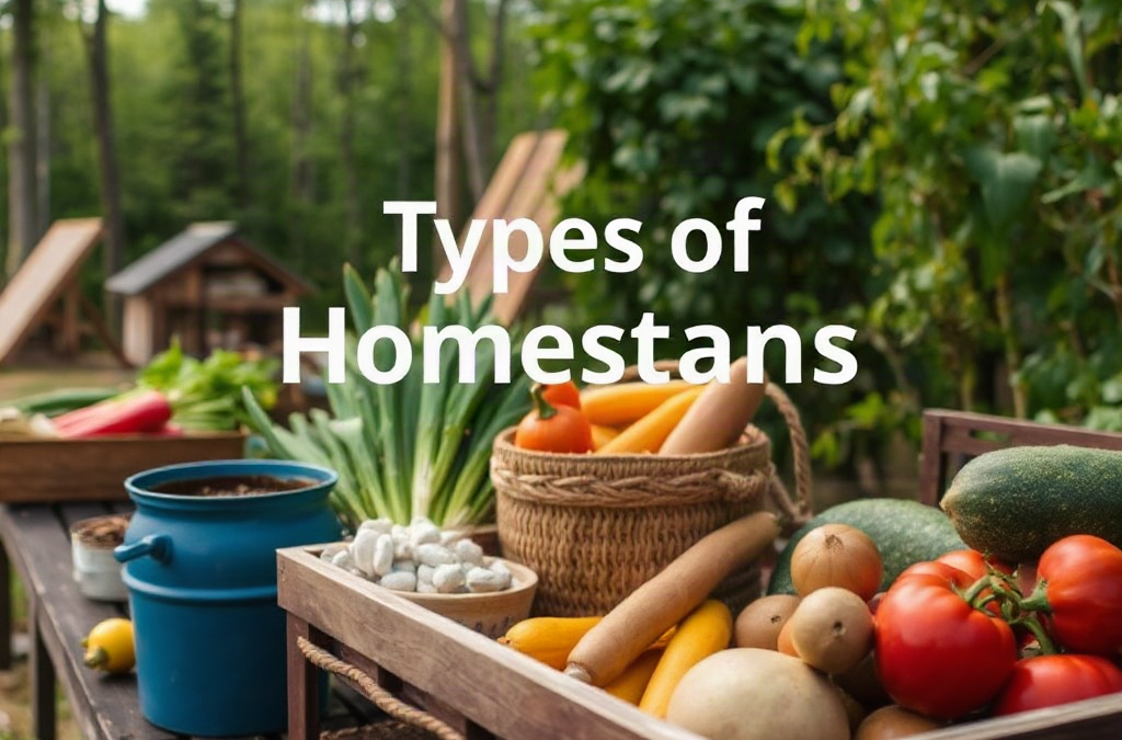 Types of Homesteading Matched to Available Resources (Methods by Space, Water, Time, and Budget)